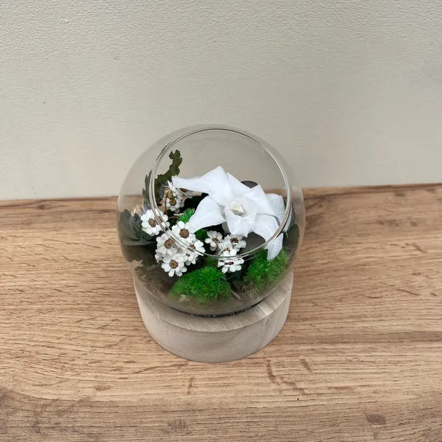 Ateliers Ouchamp Allée du Brindeau bulle orchidée verre S
