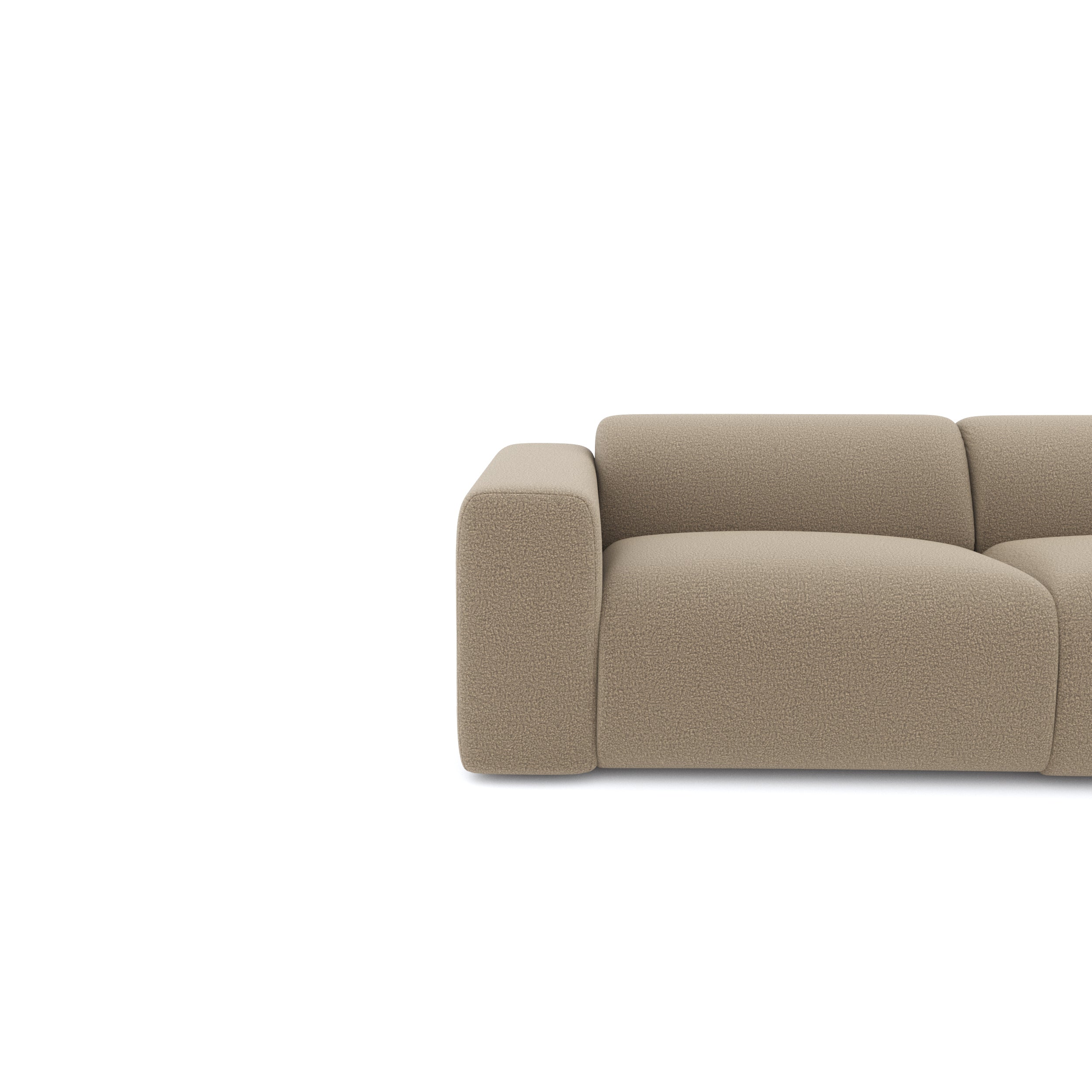 Sia Myra canapé grand angle droit crème arrondi