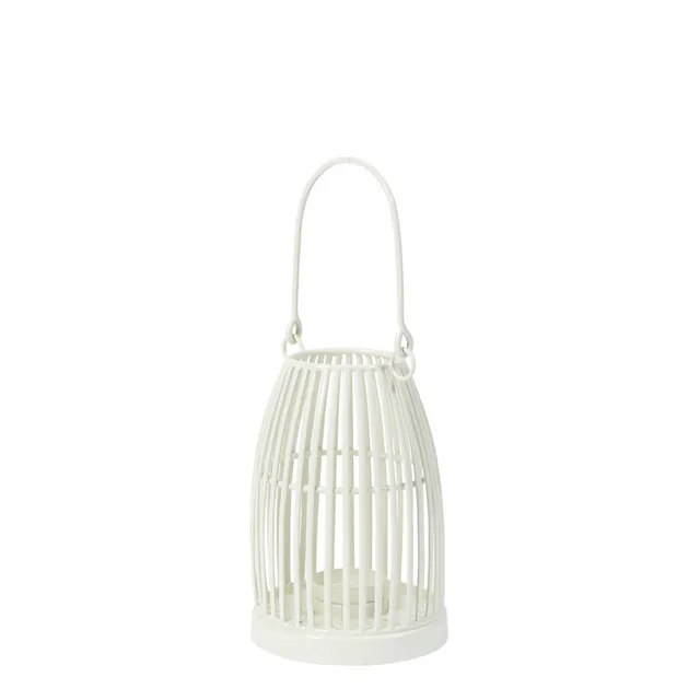 Sia Home Barrel lanterne blanc 16 cm fer