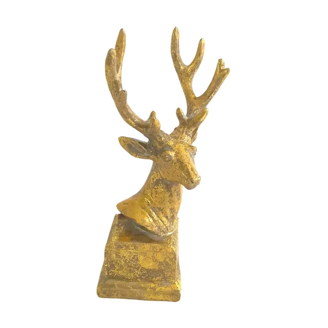 Feuillazur Rungis buste de cerf décoration Noël 9x6x19cm
