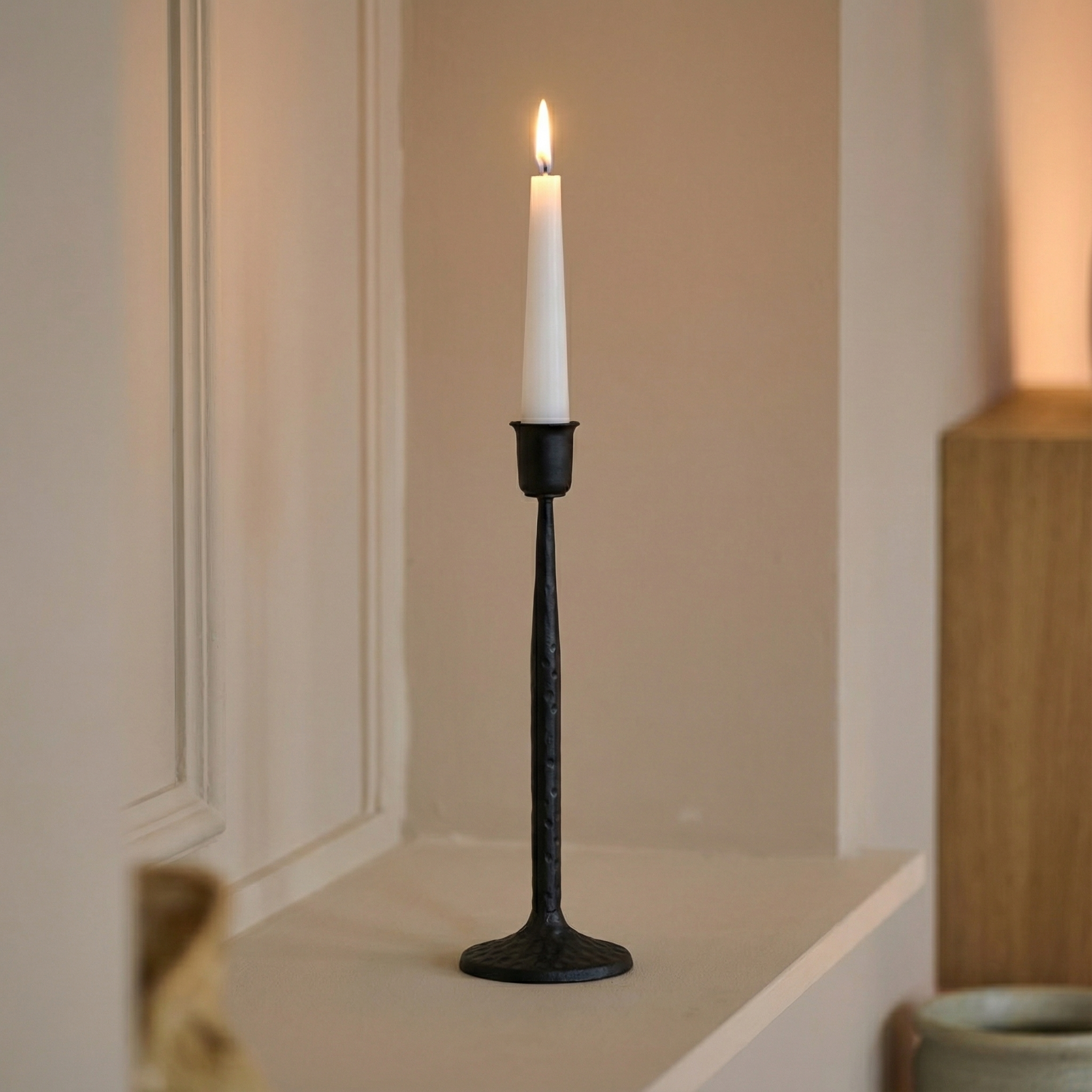 Sia Home Nalia bougeoir métal noir 25,5 cm