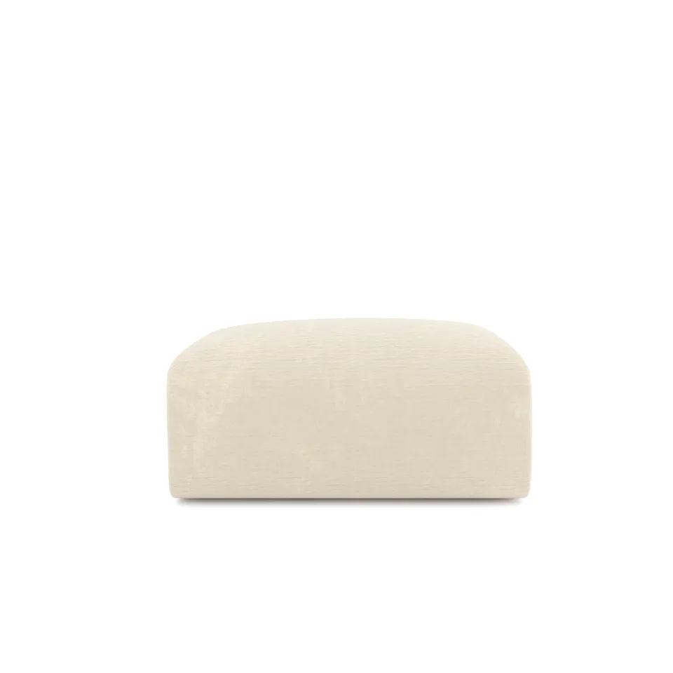 Sia Home Myra pouf crème assise arrondie tissu