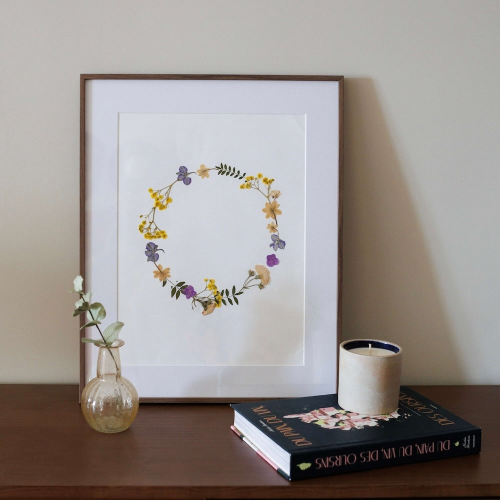Flowrette Herbier Ronde Printanière A3 fleurs séchées
