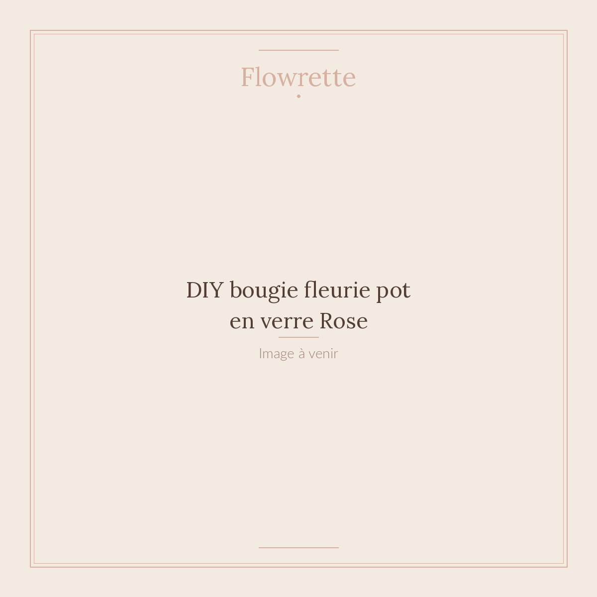 Flowrette DIY bougie fleurie pot verre rose fleur coton