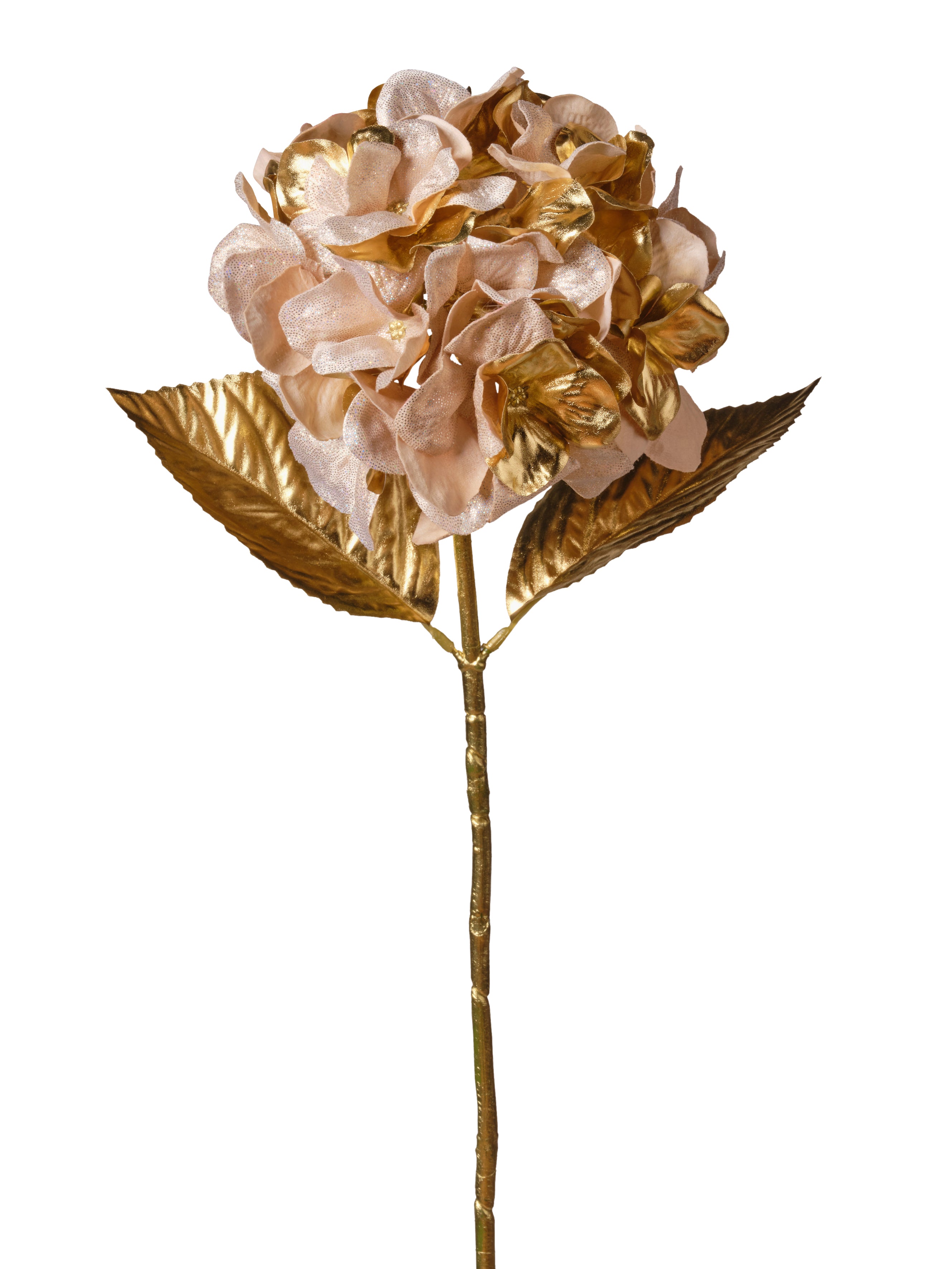 Feuillazur Rungis Hortensia métallique sur tige rouge 64 cm