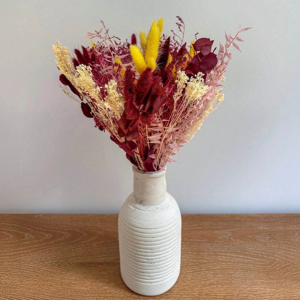 Flowrette Blaise bouquet fleurs séchées magenta bordeaux