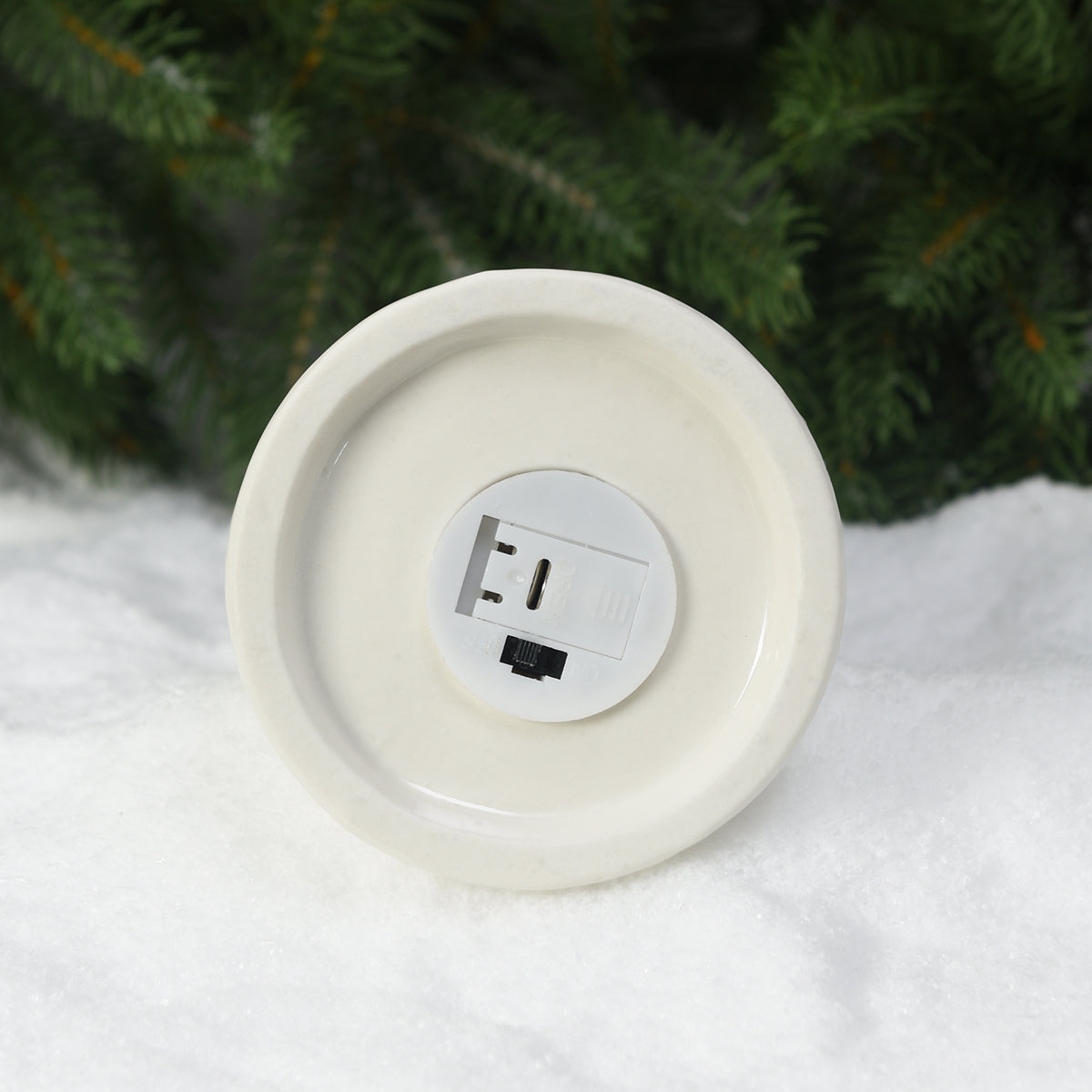 Sia Home Molly 19 cm sapin lumineux porcelaine blanc