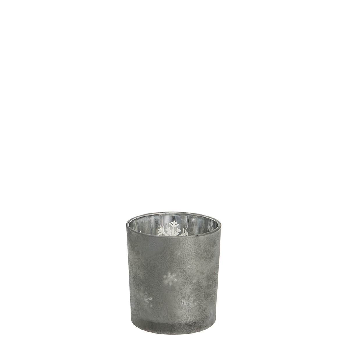 Sia Home Blizzard photophore verre argenté 8 cm