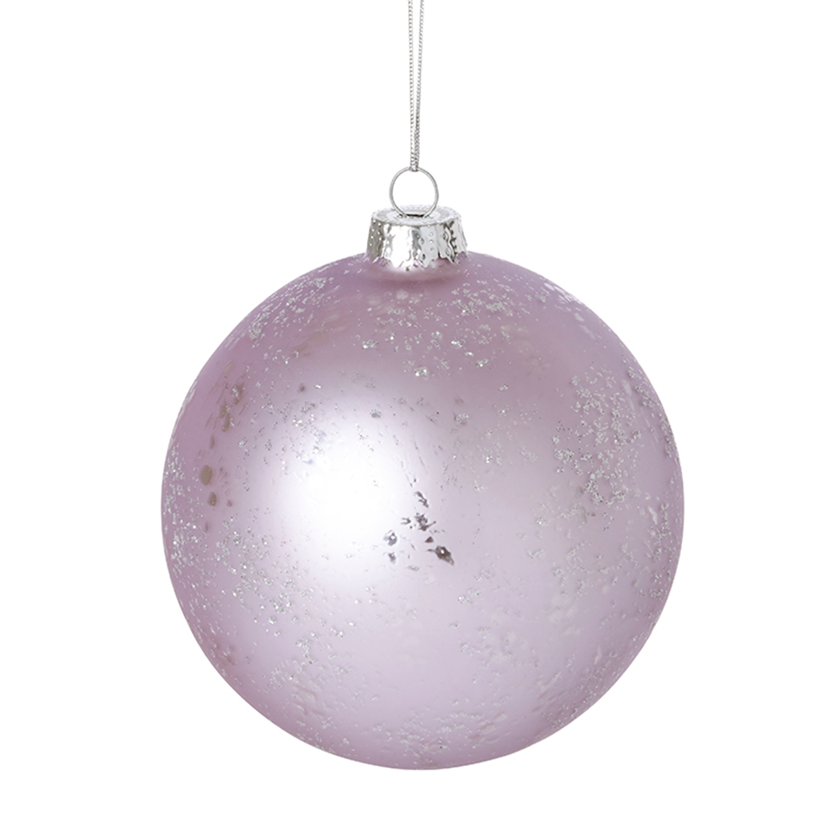 Sia Home boules de Noël gris mauve 10 cm set de 12