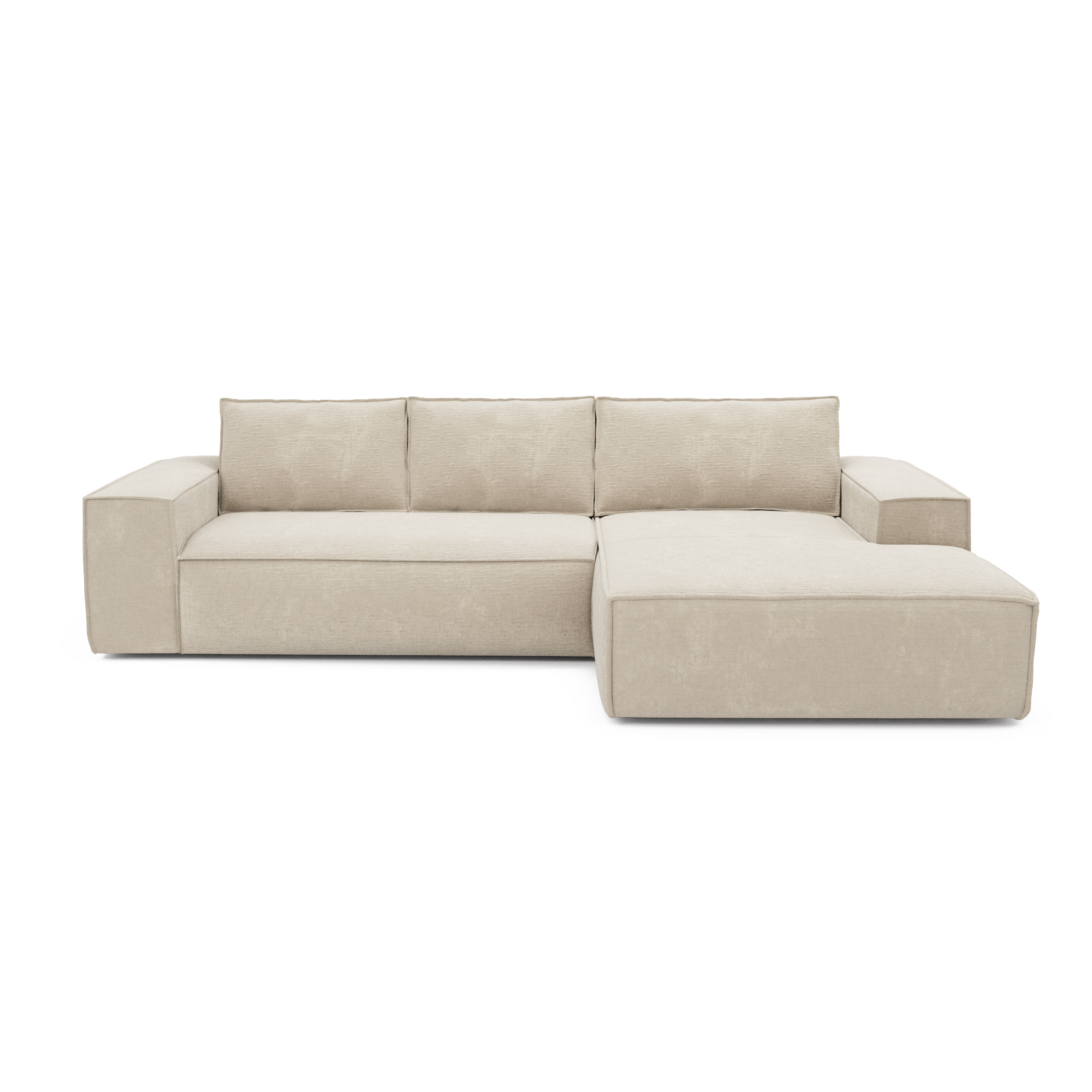 Sia Home Canapés Joan canapé convertible angle droit crème
