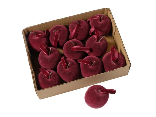 Feuillazur Rungis Contenants pomme velours bordeaux 12 pièces