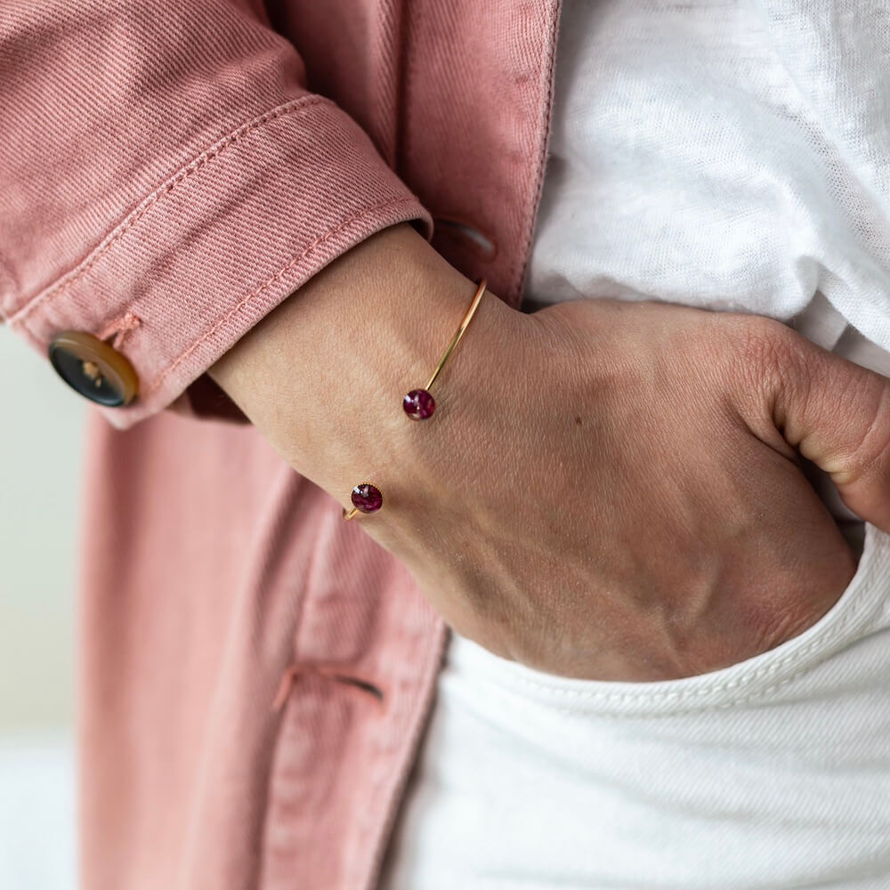 Flowrette kit DIY bracelet rose résine fleurs séchées