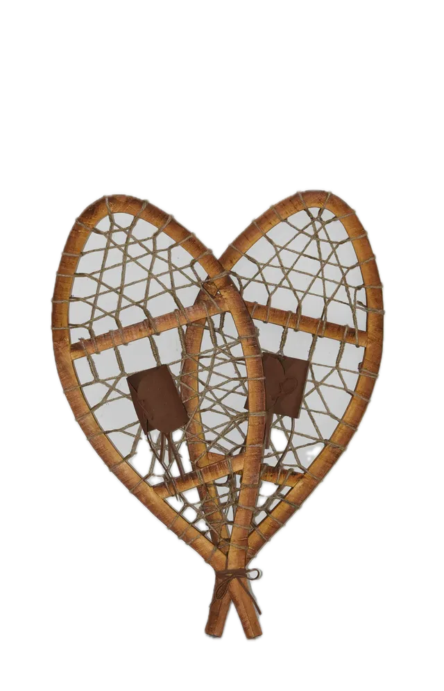 Feuillazur Rungis Raquette en bois déco 75cm montagne