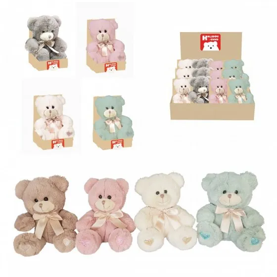 Feuillazur Rungis Contenants & Décoration ours peluche rose 18x25 cm