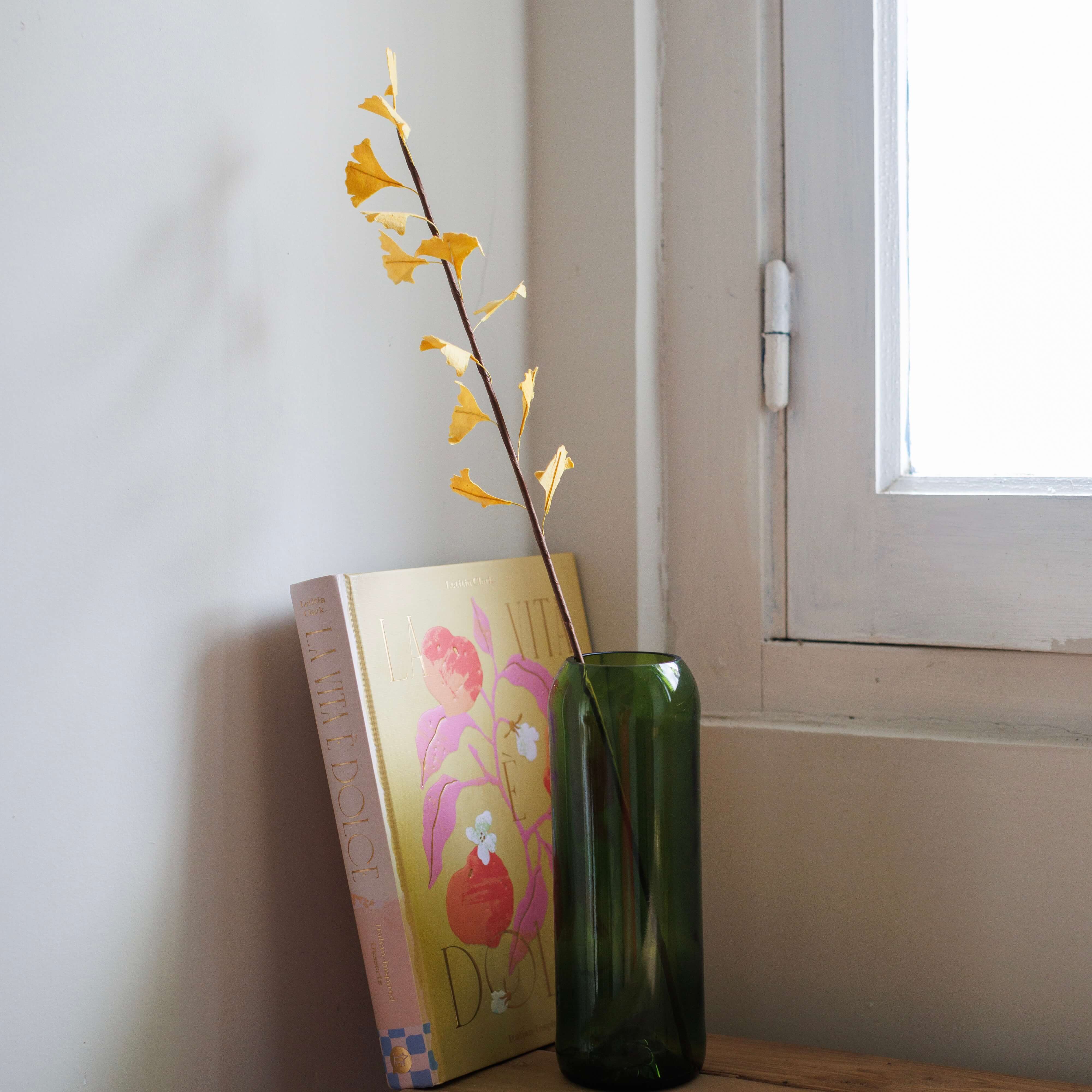 Flowrette Gingko branche papier jaune x1
