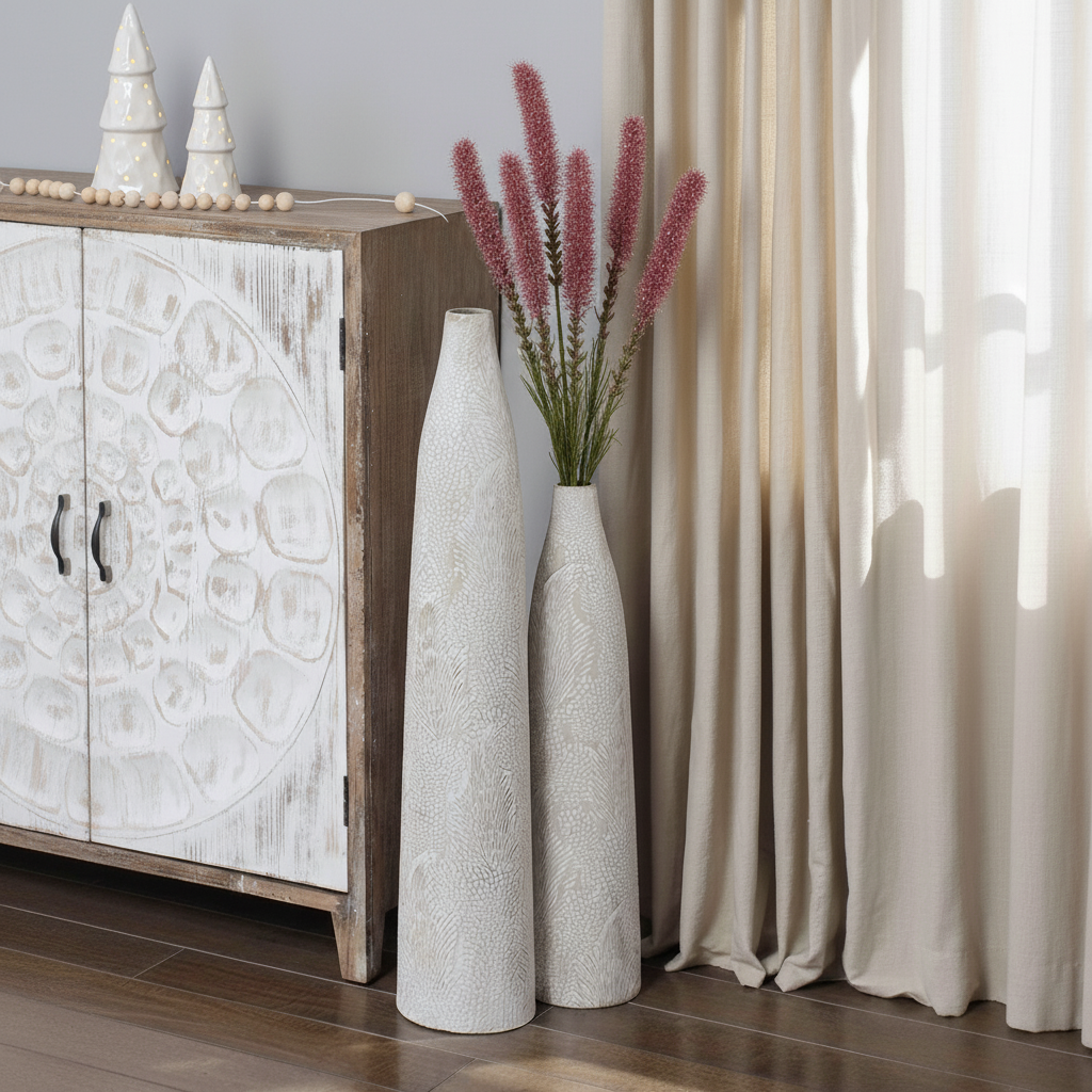 Sia Home Liatris tige artificielle violette pailletée 80 cm