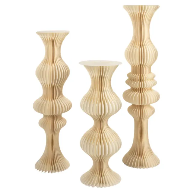 Feuillazur Rungis Structures Set 3 colonnes décoratives doré