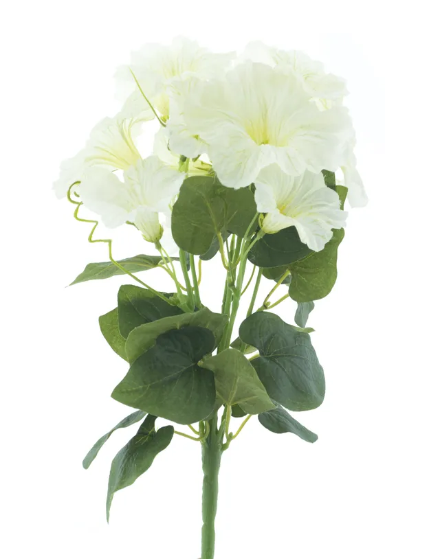 Feuillazur Rungis Petunia pétunia artificiel blanc 35cm sans entretien