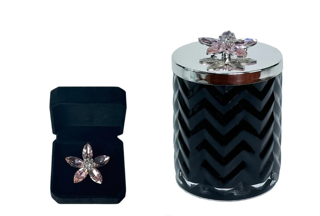 Côte Noire Herringbone HCS02 bougie parfumée champagne rose 600 g