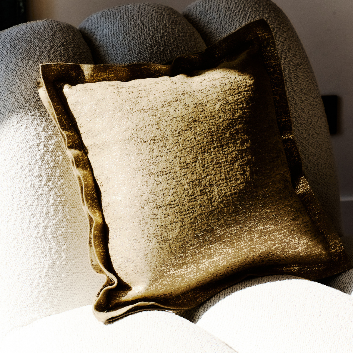 Sia Home Seven housse coussin 40x40 cm doré
