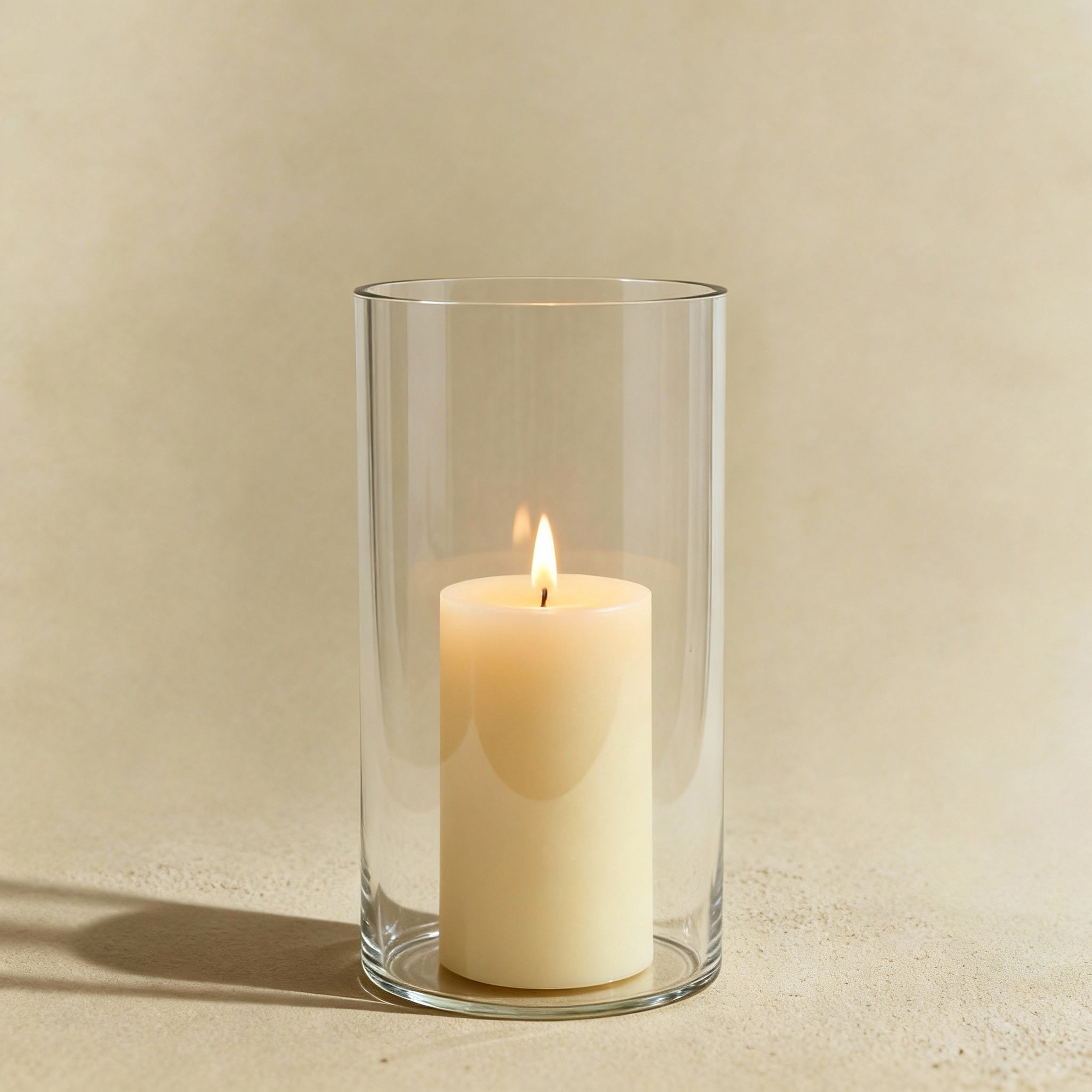 Sia Home Halo photophore transparent 20 cm verre 2-en-1