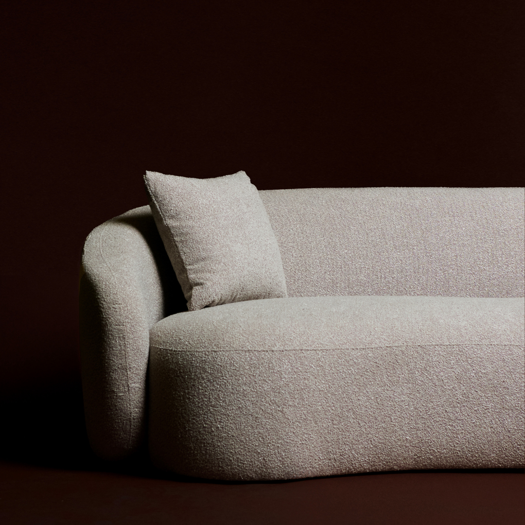Sia Home Céline canapé droit beige courbes arrondies