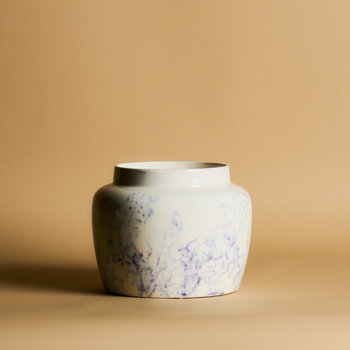 Sia Home Cache-pots Effet Marbre cache-pot blanc 15 cm céramique