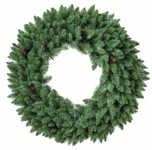 Feuillazur Rungis Couronne verte couronne de Noël 90 cm 310 branches