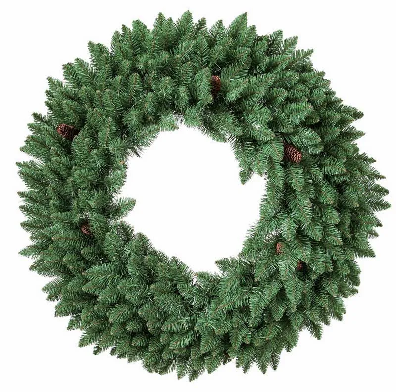 Feuillazur Rungis Couronne verte couronne de Noël 90 cm 310 branches