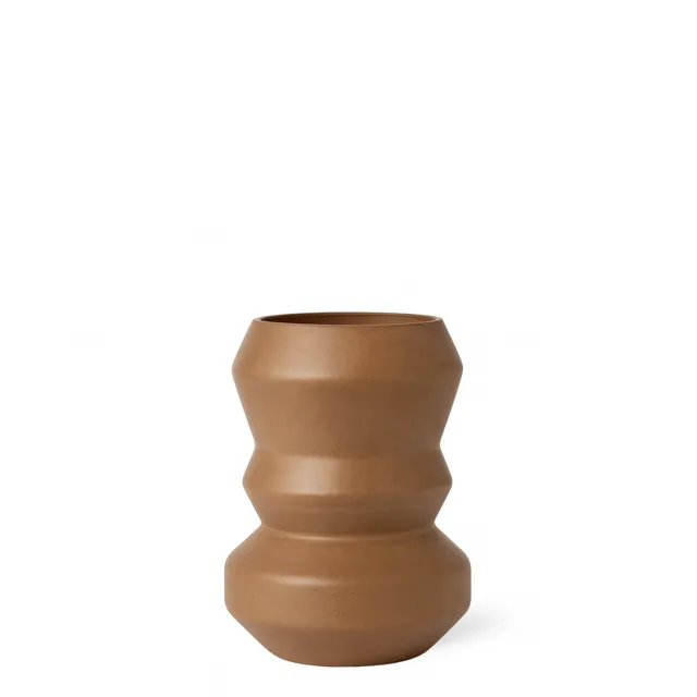 Sia Home Totem vase marron 21 cm en verre