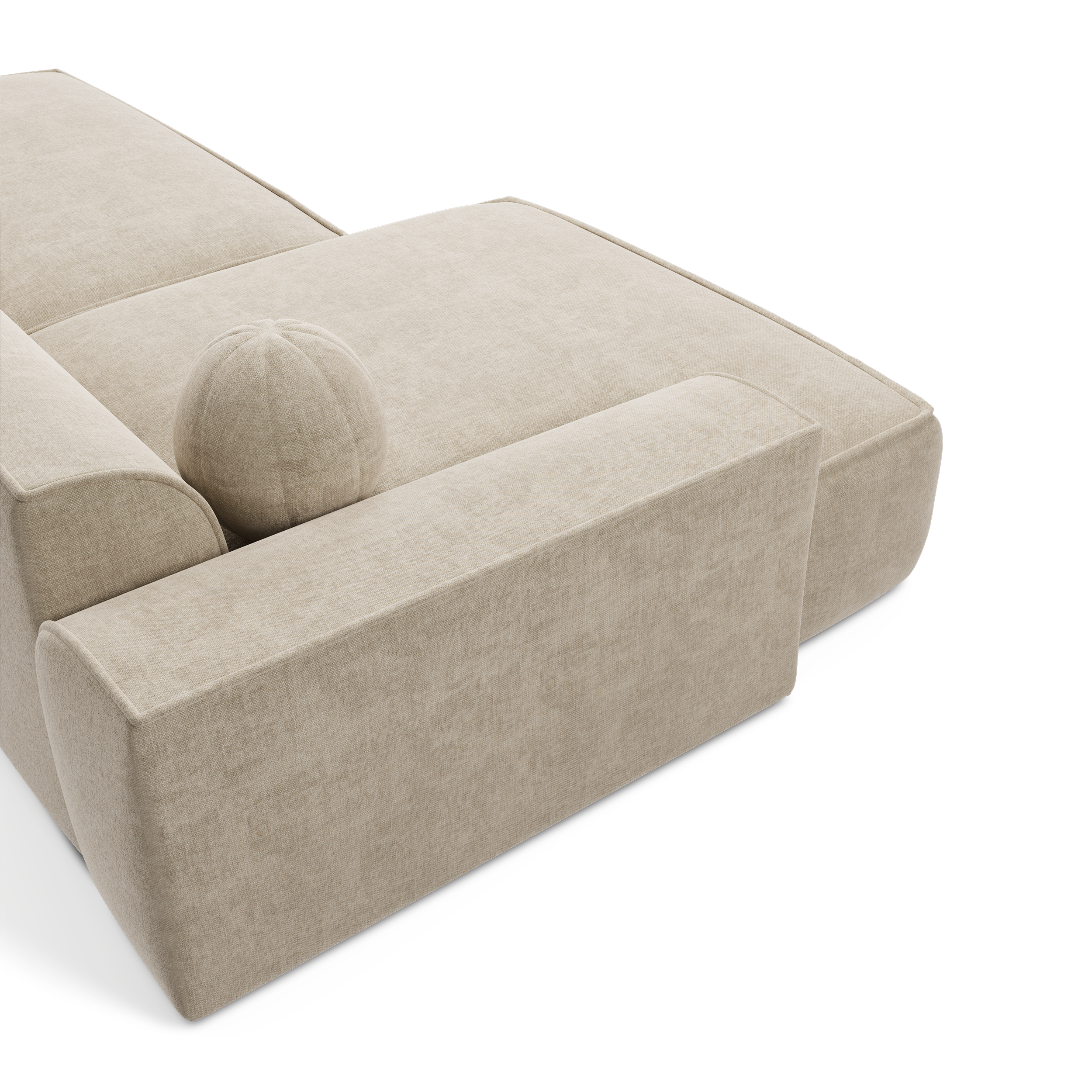 Sia Home Ania canapé angle gauche crème spacieux