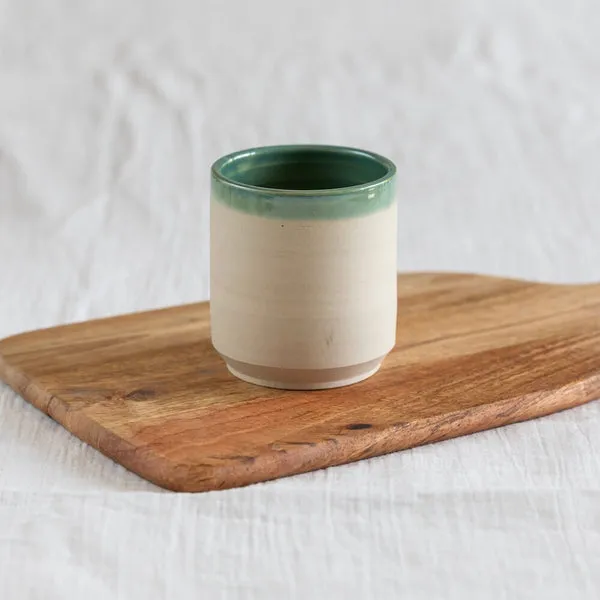 Flowrette Hélios tasse grès vert fait main