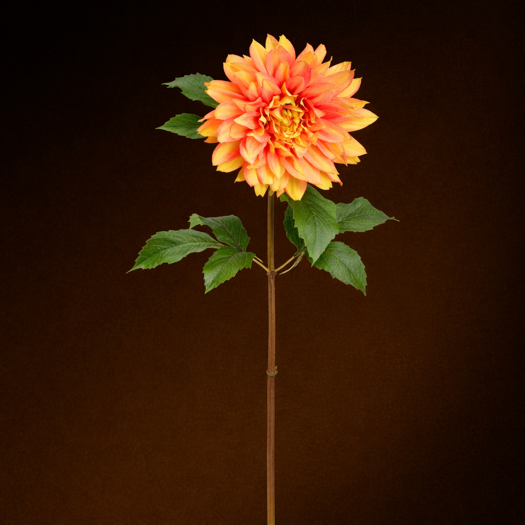 Sia Home Dahlia Premium 70 cm fleur artificielle orange