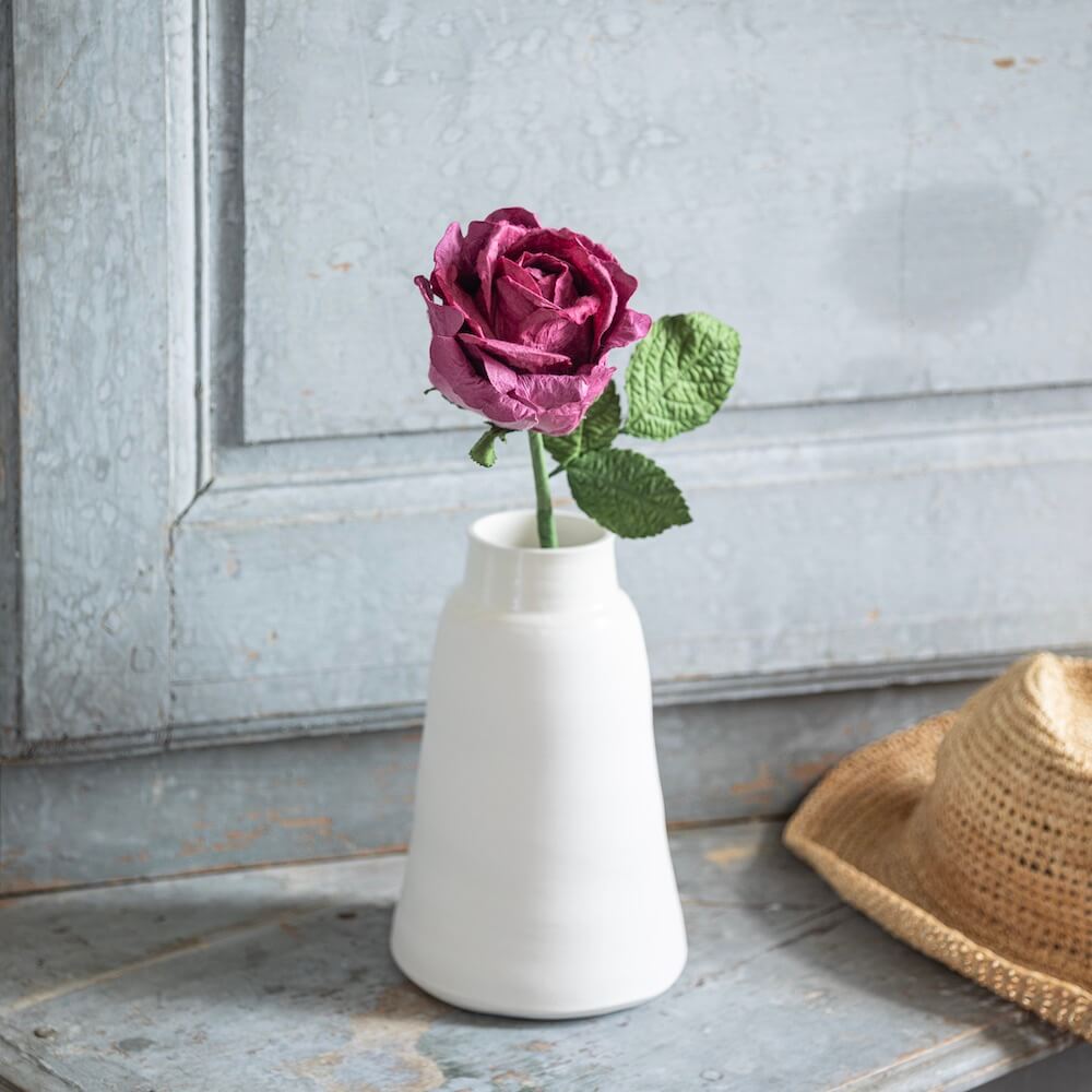 Flowrette Rose Lady papier bordeaux fleur x1