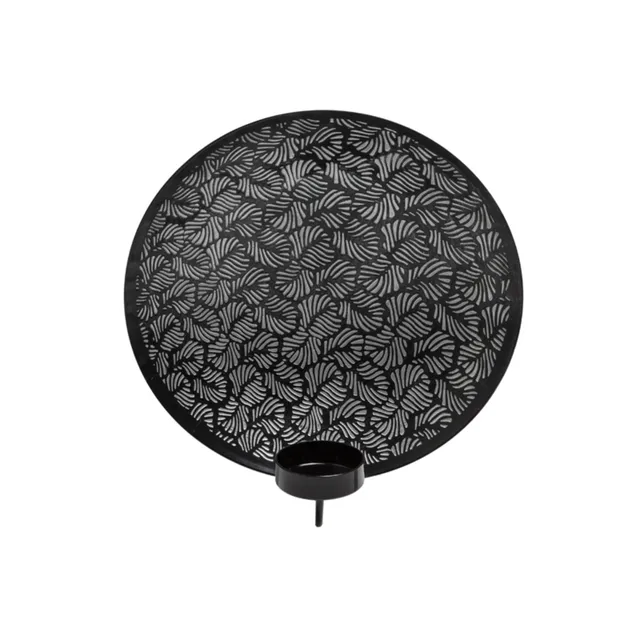 Sia Home Samba porte-bougie mural noir 20 cm fer