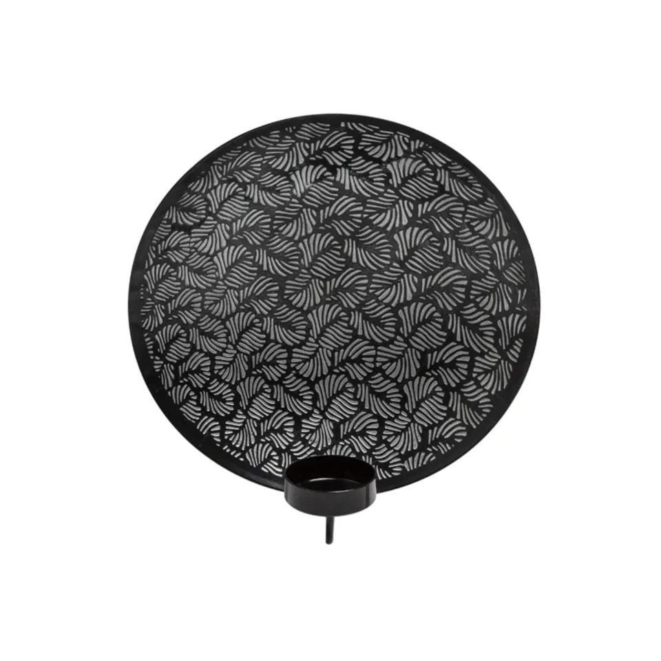 Sia Home Samba porte-bougie mural noir 20 cm fer