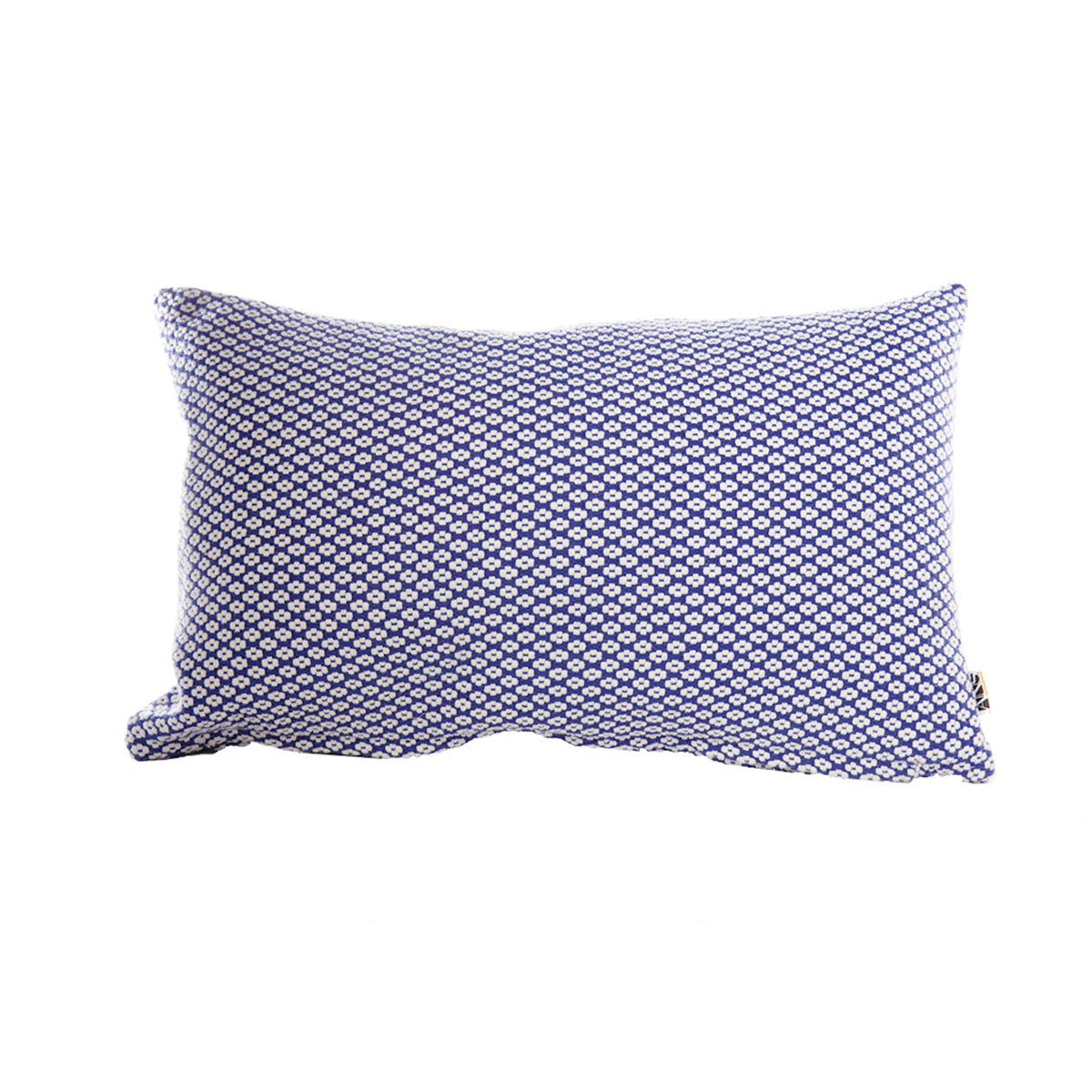 Sia Milos housse de coussin bleu coton 50x30