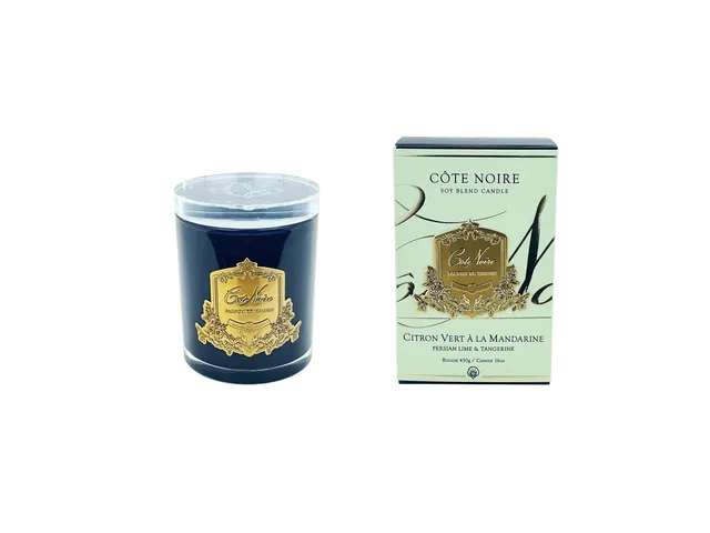 Côte Noire Soy Blend Candle bougie persian lime 450g doré