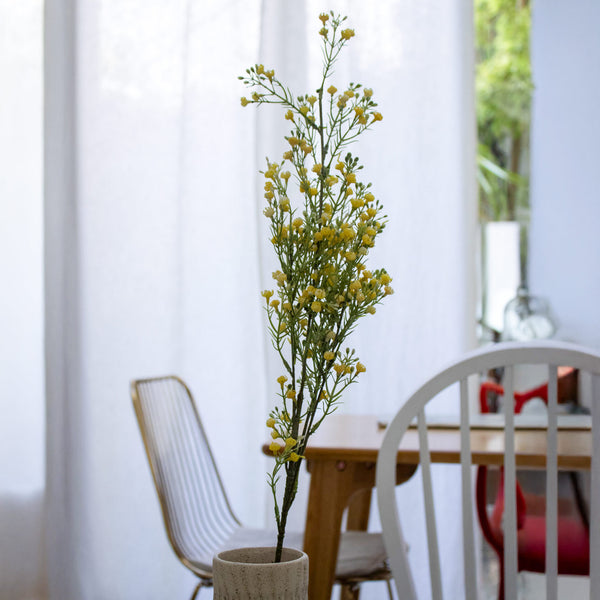 Flowrette Gypsophile jaune branche artificielle durable
