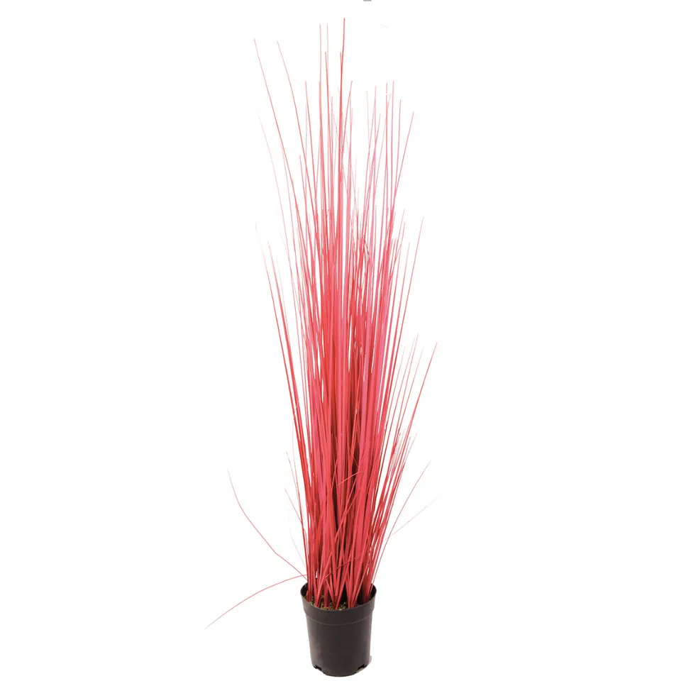 Sia Home Herbe en Pot 100 cm rouge plastique