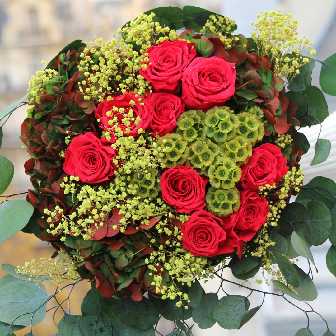 ATELIERS OUCHAMP Bouquets Rue Stendhal bouquet roses rouges 40 cm