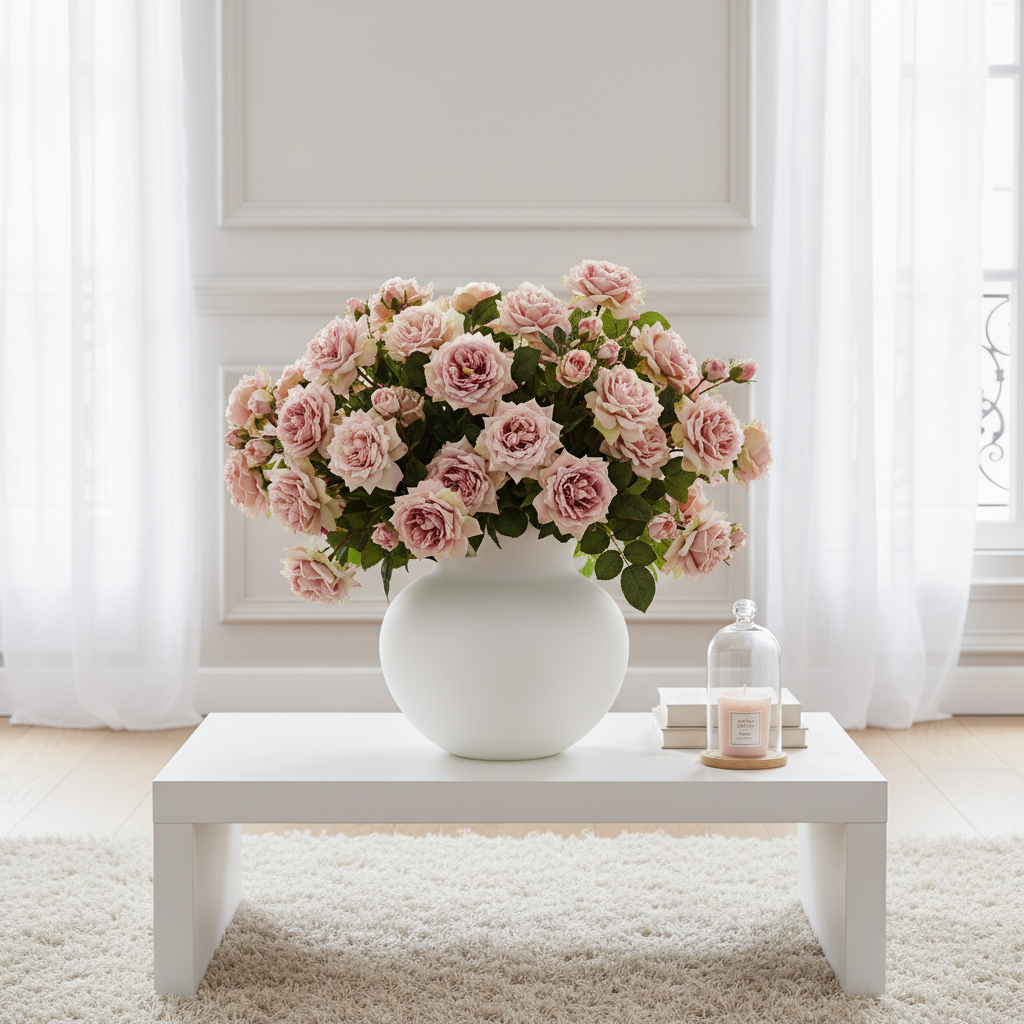 Sia Home Rose David ouverte tige artificielle rouge 80 cm