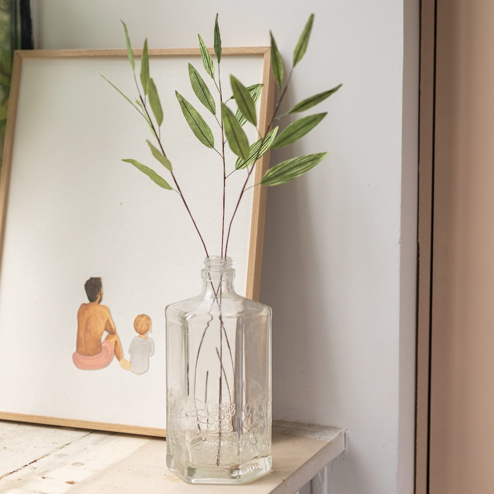 Flowrette Bambou vert tige fleur papier x1 durable