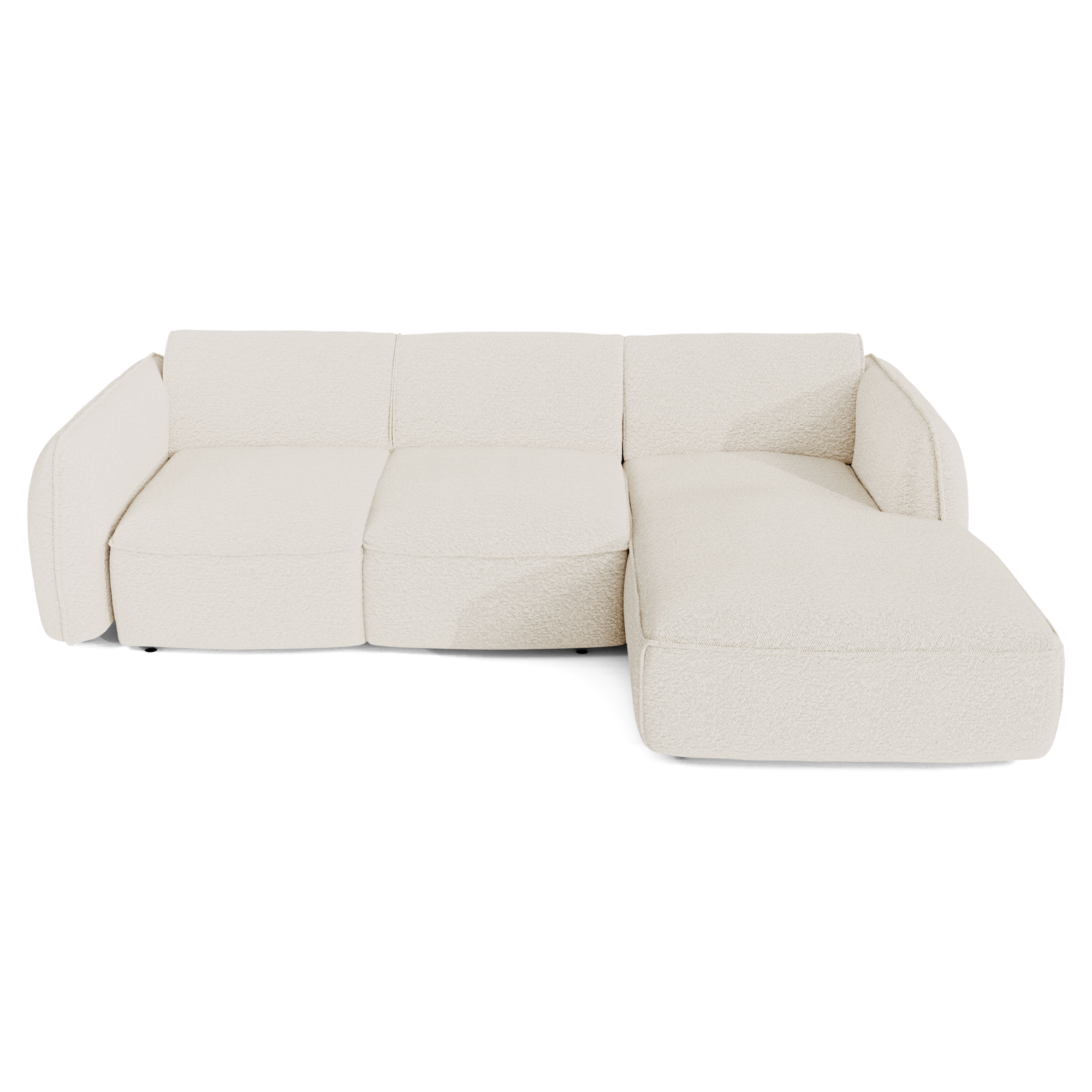 Sia Home Livia Canapé Convertible Angle Droit Crème