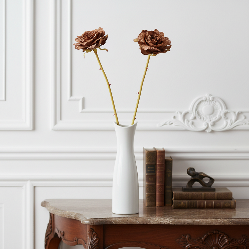 Sia Home Leslie rose ouverte artificielle violet 55 cm