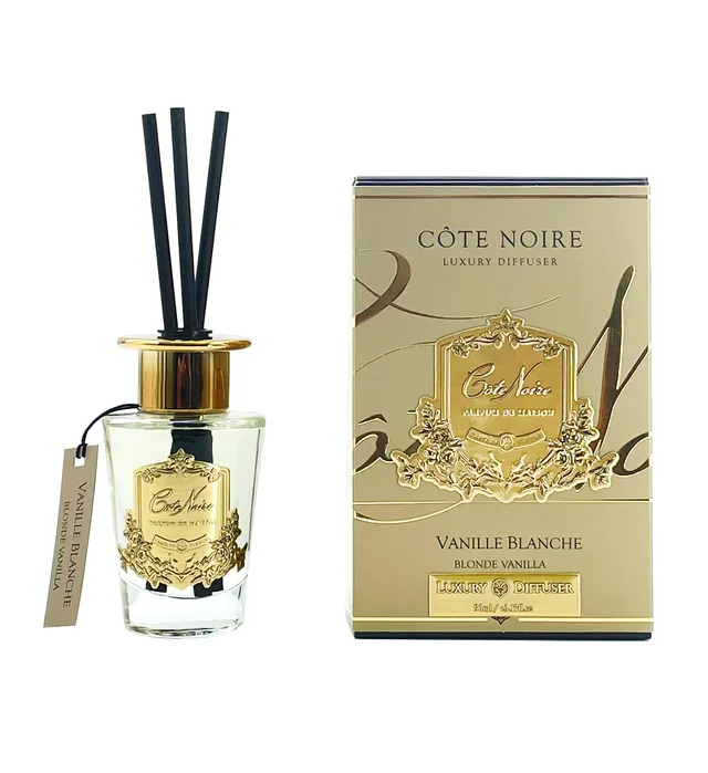 Côte Noire Diffuseur bâtonnets vanille blonde doré 150ml