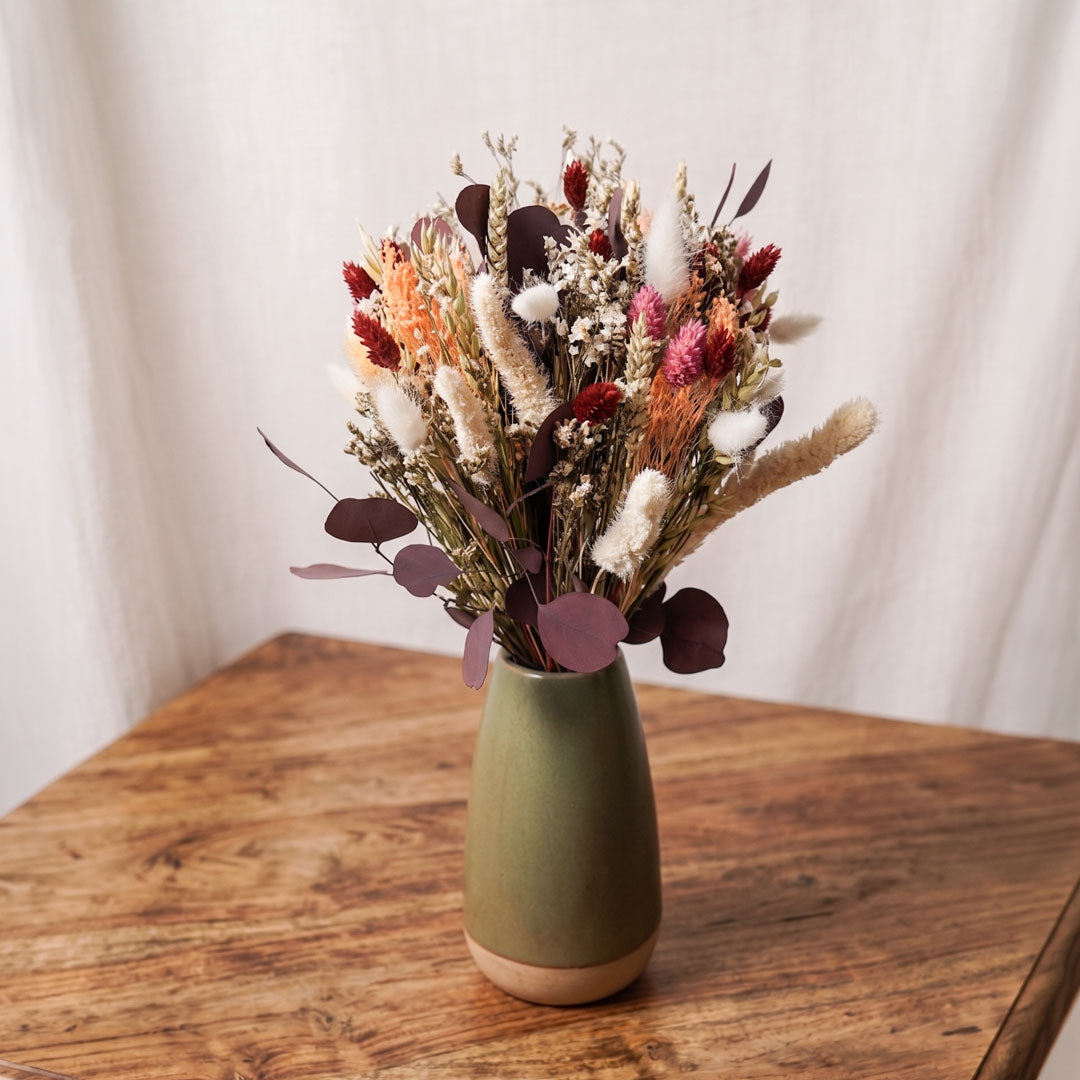 Flowrette Mahé bouquet fleurs séchées bordeaux Taille M