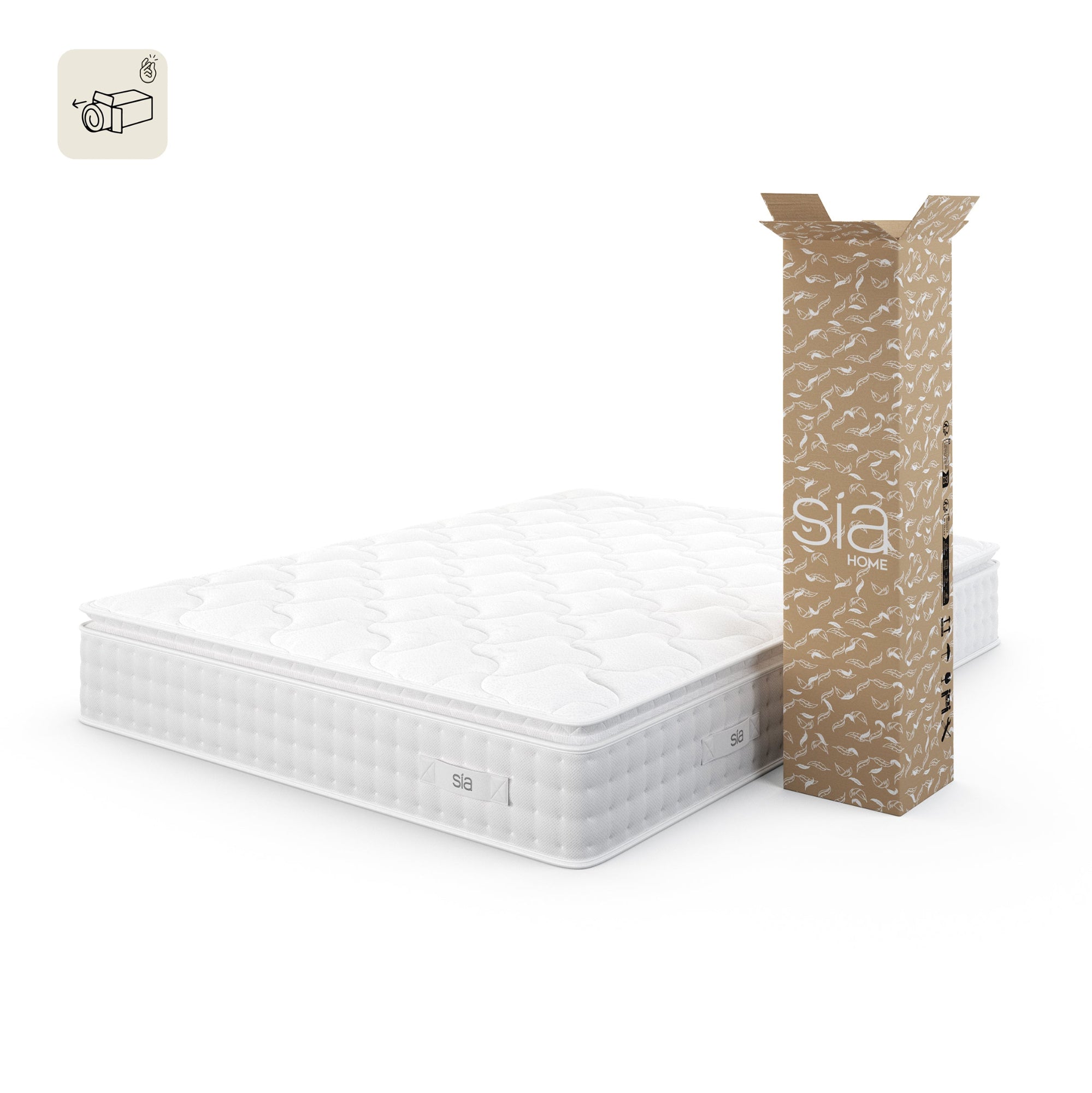 Sia Home Literie Hybride Premium Cloud matelas blanc 180x200 ferme