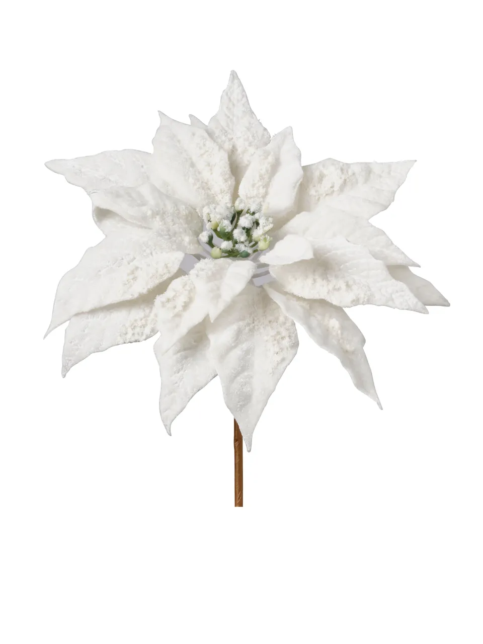 Feuillazur Rungis poinsettia fleur artificielle blanc 67cm