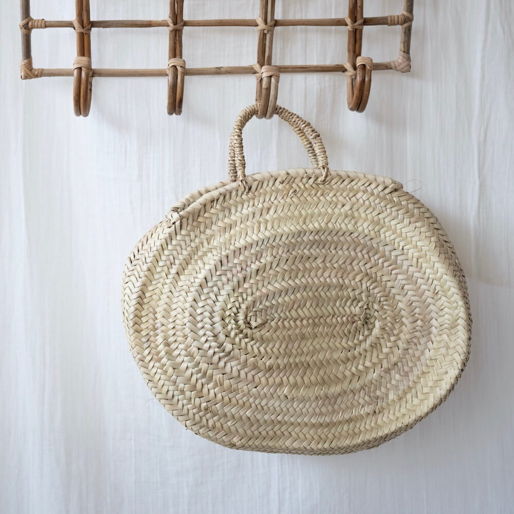 Flowrette Kénitra panier en osier rond diamètre 30cm